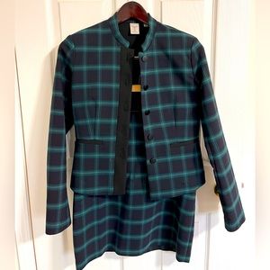 Tristian skirt suit blue plaid
